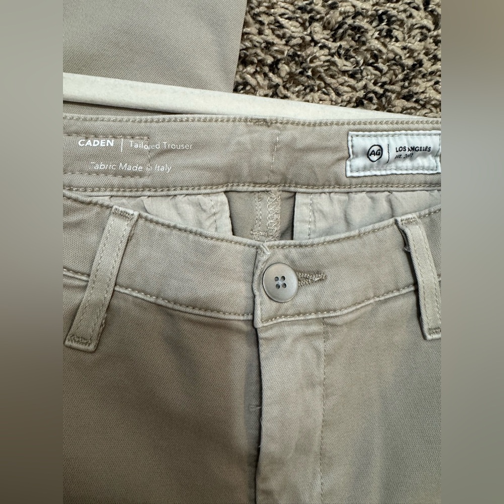 Ag Adriano GOLDSCHMIED Caden Tailored Trouser in Khaki / Beige - Picture 5 of 7